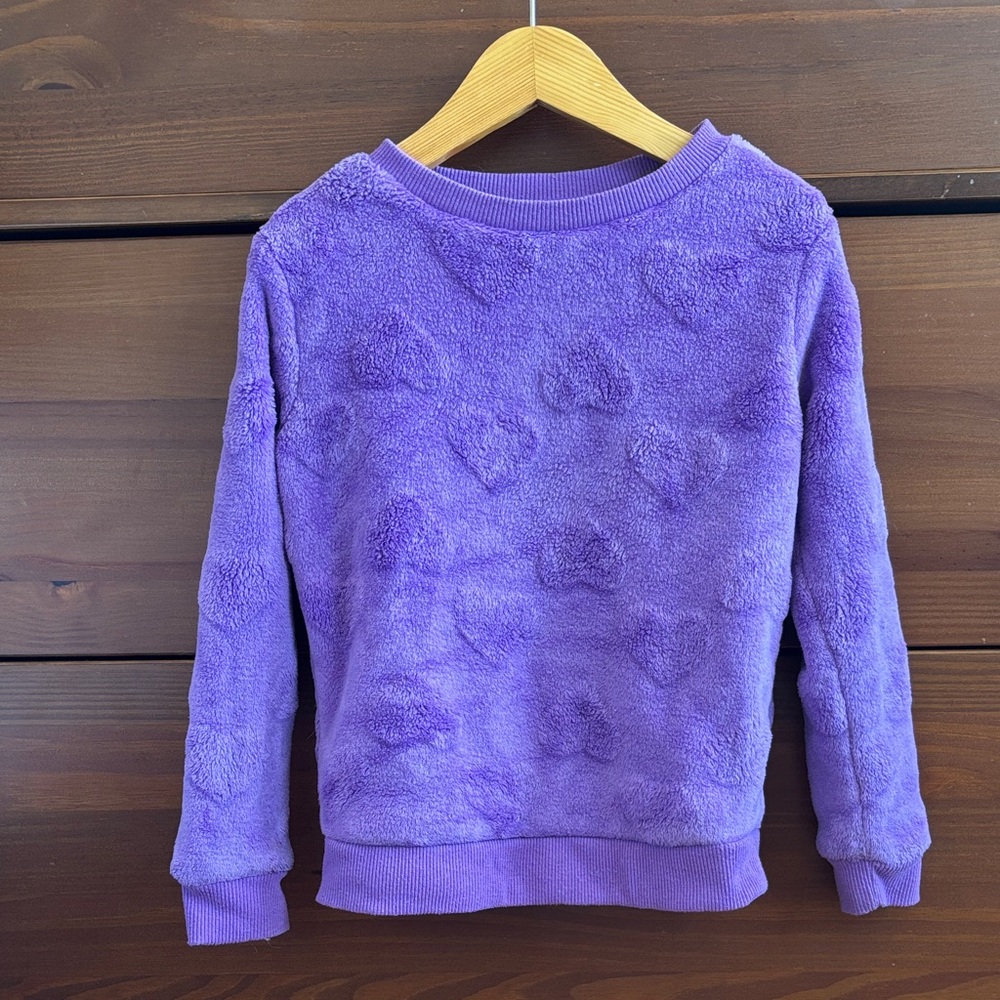 George Purple Kids Fuzzy Top